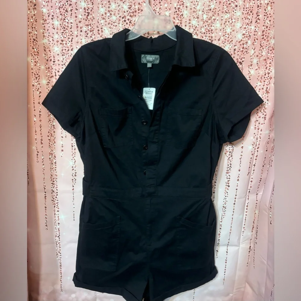 Torrid 8" Twill Lightweight Jumpsuit (Romper) - Picture 13 of 16
